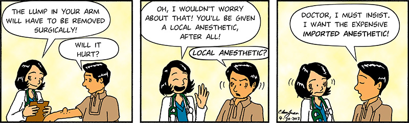 Callous - Local vs. Imported anesthetic