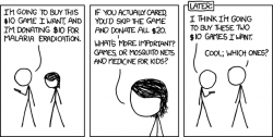 Comic strip about charity