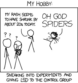 Comic strip on Control Groups in Experiments