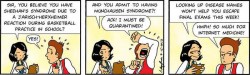 Callous comic strip about fake diseases