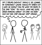 xkcd comic - internal monologue at a social event